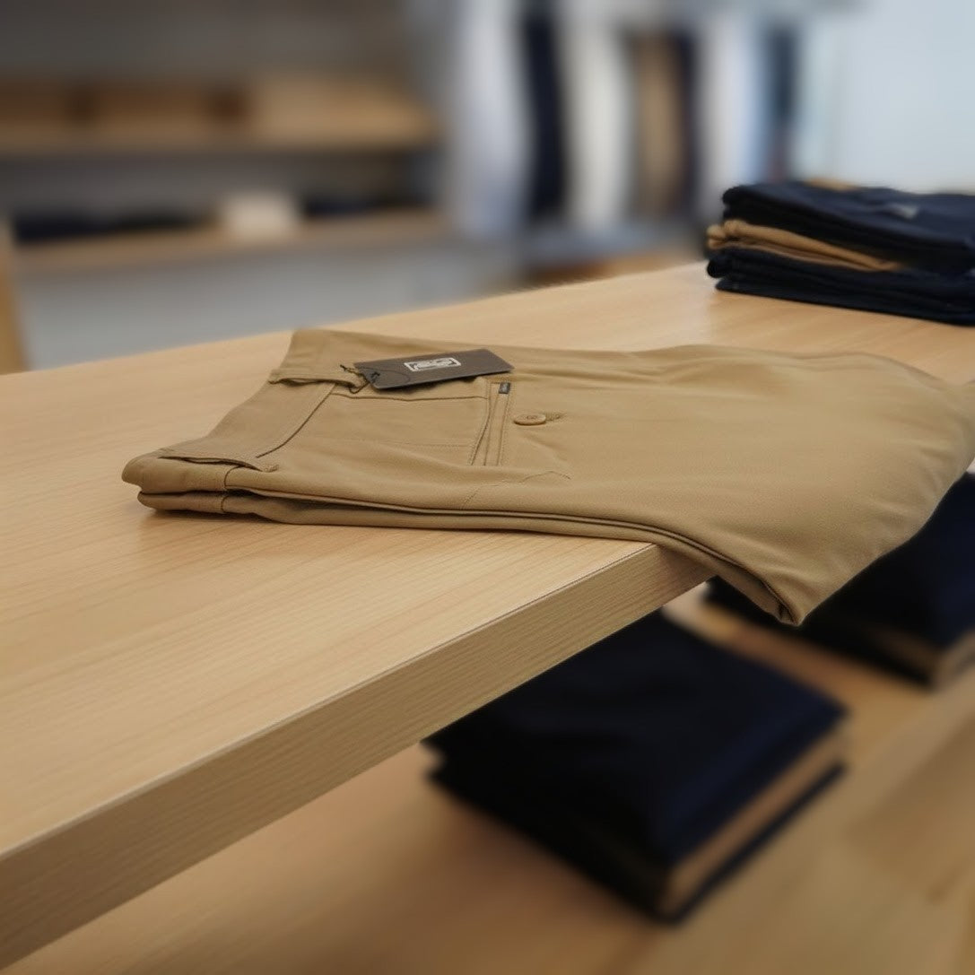 Men's Smart Fit Cotton Chinos (Camel)