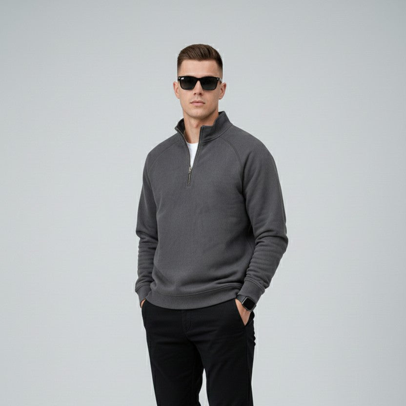 Men's Scuba Half-Zip Pullover (Charcoal Grey)