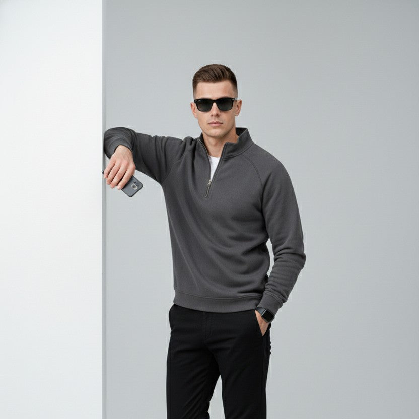 Men's Scuba Half-Zip Pullover (Charcoal Grey)